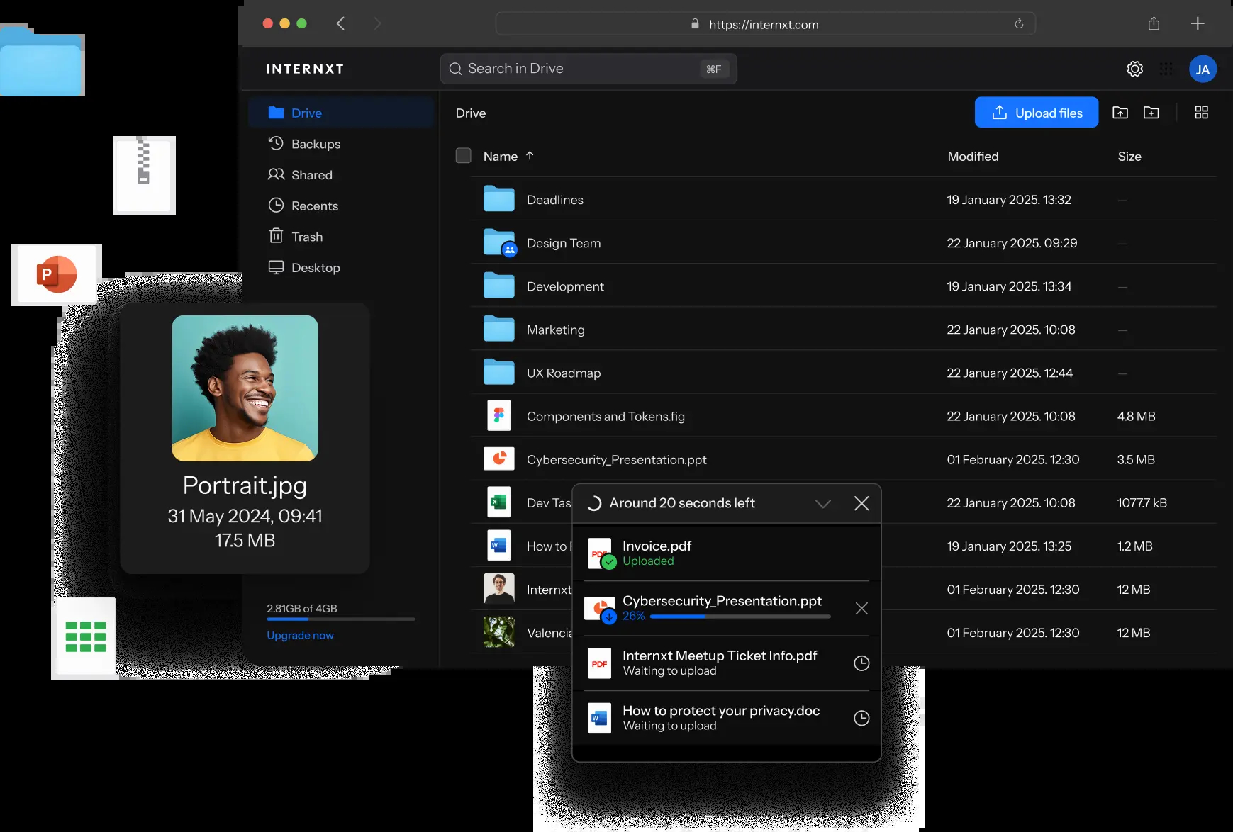 DriveWeb DarkMode image desktop